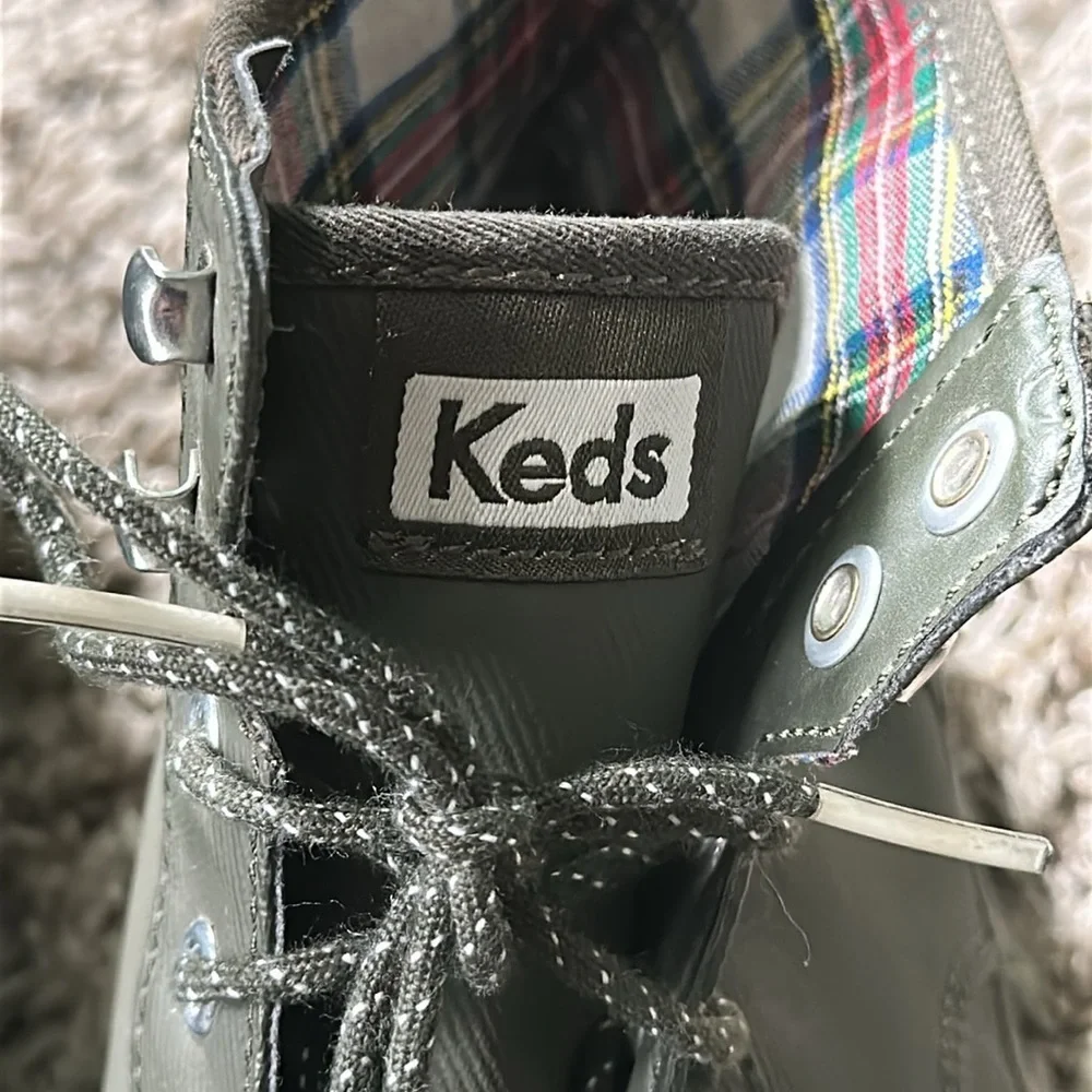 Keds Scout Splash Twill Boot Womens Sz 9 Green Ankle Boots